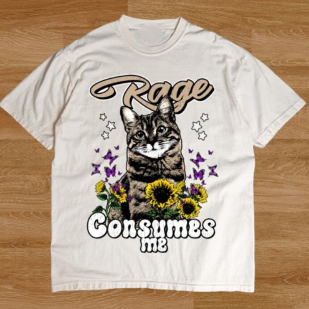 Rage Consumes Me Cat T-Shirt